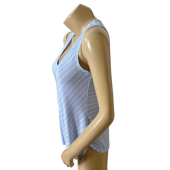 MAURICES 24/7 Womens Size Small Sleeveless Striped V Neck Tank Top Shirt - Picture 2 of 6